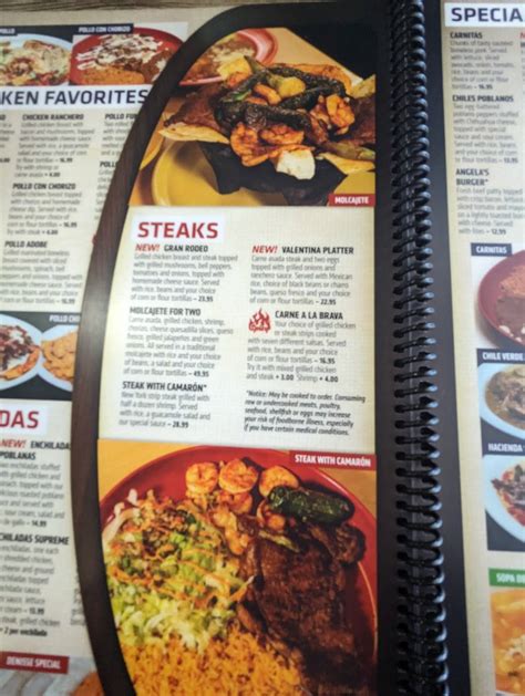 Menu at Hacienda El Rey Sun Valley Corner restaurant, Monroe