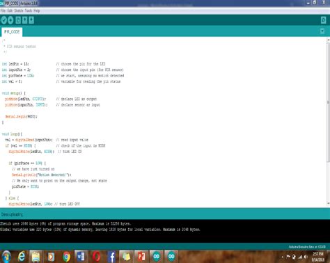 Image result for PIR Sensor Arduino Code