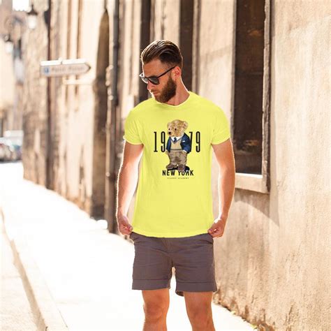 New York 1919 Teddy Bear, Men's Half Sleeve Tshirt | FHMax.com