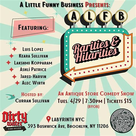 Rarities & Hilarities, Labyrinth Nyc, Brooklyn, 29 April 2025 | AllEvents