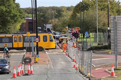 Newcastle Metro and car crash at level crossing sparking huge 999 response