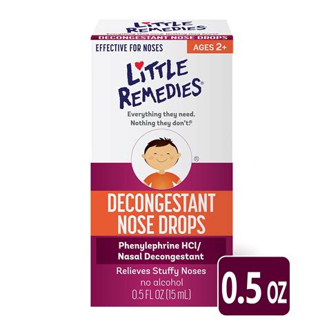 Little Remedies Decongestant Nose Drops for Children's Health, Ages 2 ...