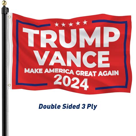 Trump Vance 2024 Flag 3x5 Outdoor Double Sided MAGA Donald Trump Flag Heavy Duty 3 Ply President ...