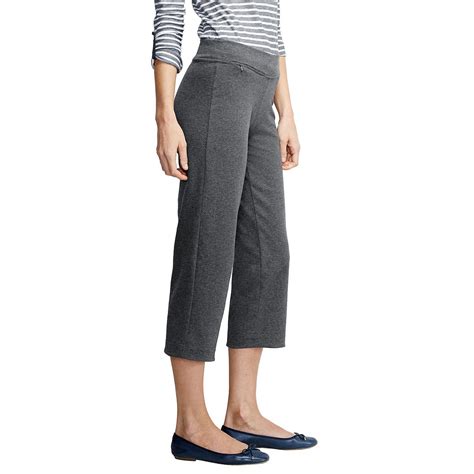 Petite Lands' End Starfish Straight-Leg Pull-On Crop Pants, Women's ...