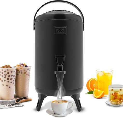 Insulated Beverage Dispenser, 10L/2.6Gal Thermal Hot and Cold Beverage ...