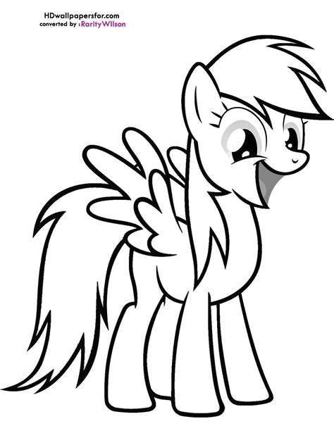 Mlp Rainbow Dash Coloring Pages at GetColorings.com | Free printable ...