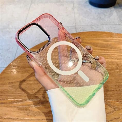 LuxuryKase LK080 Fashion Gradient Color Honeycomb Texture Soft Clear ...