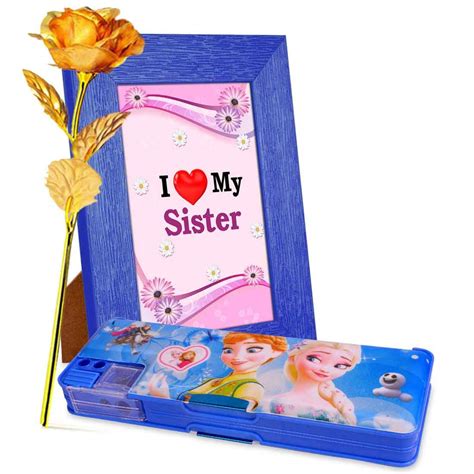 Buy AlwaysGift World's Best Sister Quotation Frame,Golden Rose ...