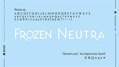 Frozen Neutra font - Dafont Free