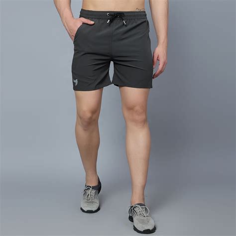 Mentoos Slim Fit Shorts with Slip Pockets_Grey