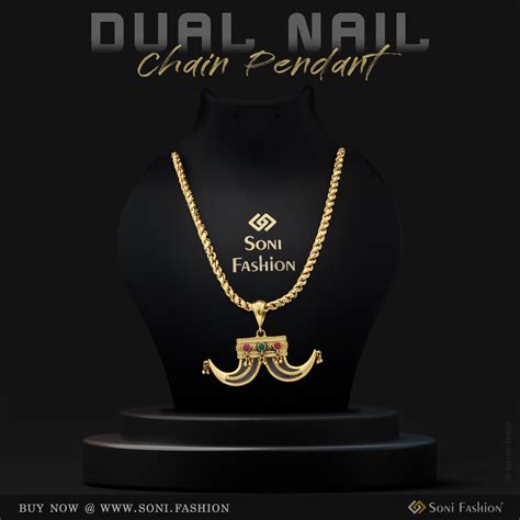 Dual Funky Design 18k Gold Plated Pendant With Chain for Men (CP-D169 ...