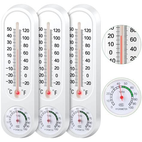 Amazon.com: Indoor Outdoor Thermometer Wall Thermometer Humidity Meter ...