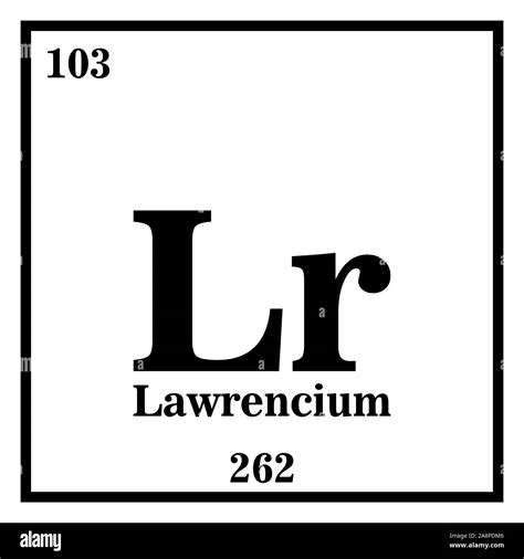 Lawrencium Periodic Table of the Elements Vector illustration eps 10 Stock Vector Image & Art ...