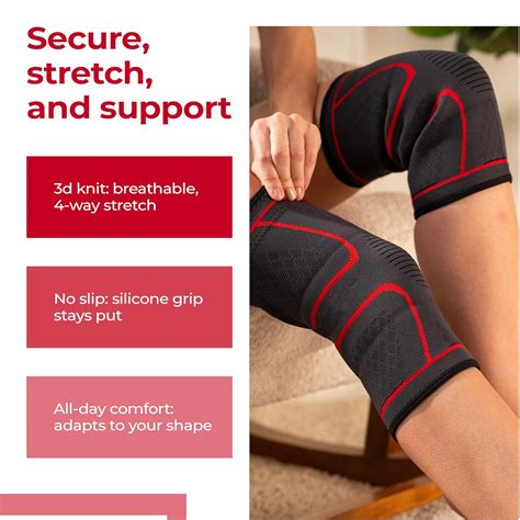 Lifelong Athletics Knee Compression Sleeve Support for Men & Women ...