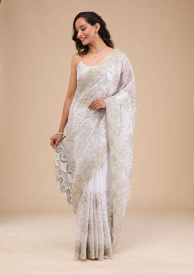 Cream Saree - Buy Cream Colour Sarees Online – Koskii