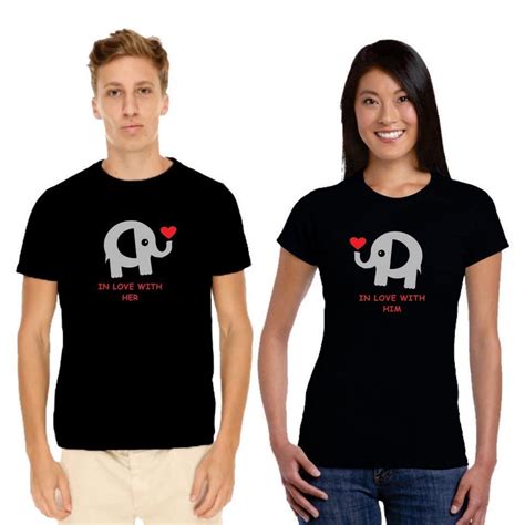 Buy TheYaYaCafe Yaya Cafe Valentine Couple T Shirts Cute in Love with ...