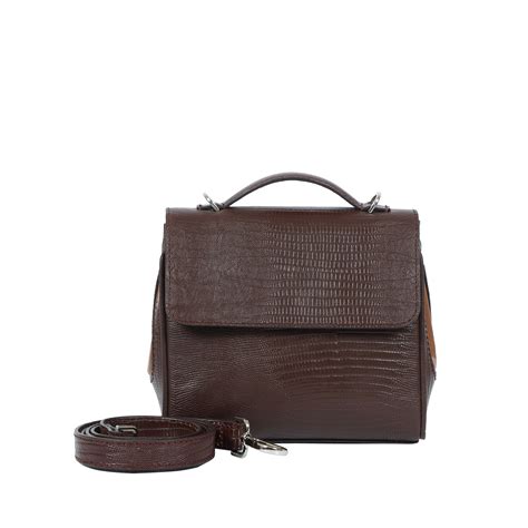 Walnut Portia Leather Sling Mini - xfeetabove