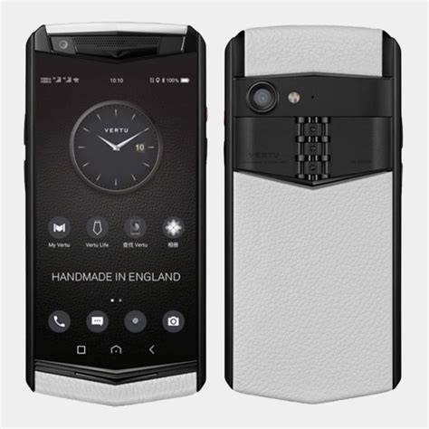 VERTU ASTER P Gothic Calf Moon White Business Luxury Mobile Phone ...