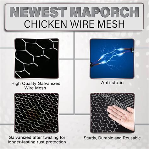 MaPorch Chicken Wire Fencing - Galvanized Hexagonal India | Ubuy