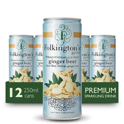 Buy Folkington's Ginger , 12 Cans, Sparkling Soft Drink, Traditionally ...