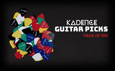 Kadence Guitar Picks 100Pcs Box - Picks for Guitar With Clear Storage ...