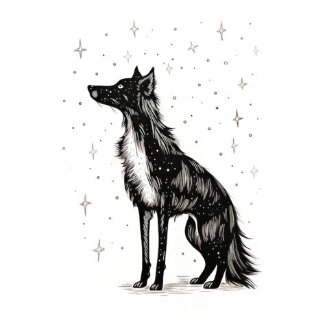 Magic dog drawing animal mammal | Premium AI-generated image