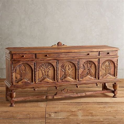 Handcarved Menagerie Buffet Natural – Luxury Handicrafts
