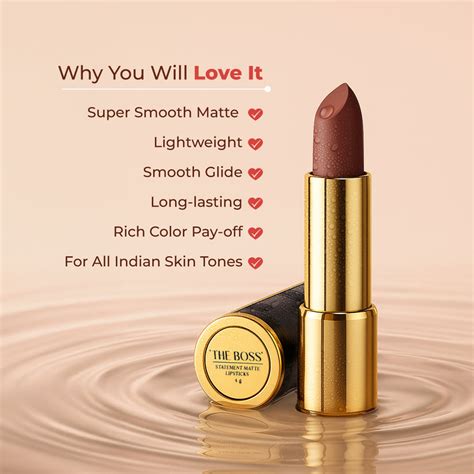 The Boss Statement Matte Lipstick- Burnout (Dark Rosewood) – LoveChild