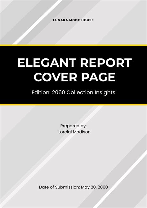 Formal Report Cover Page 的图像结果