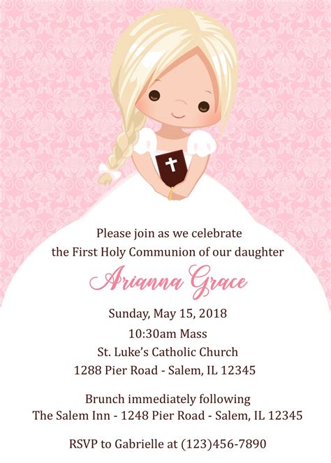 Free First Communion Invitation Templates | dev.onallcylinders.com