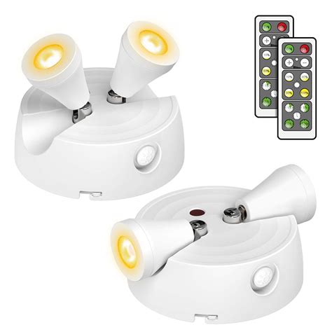 Buy Olafus LED Wireless Spotlight 2 Pack, 400LM Accent Lights Battery ...