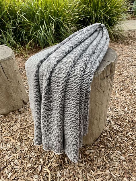 Exclusive Black Wool Throw Blanket -Alchemy Story