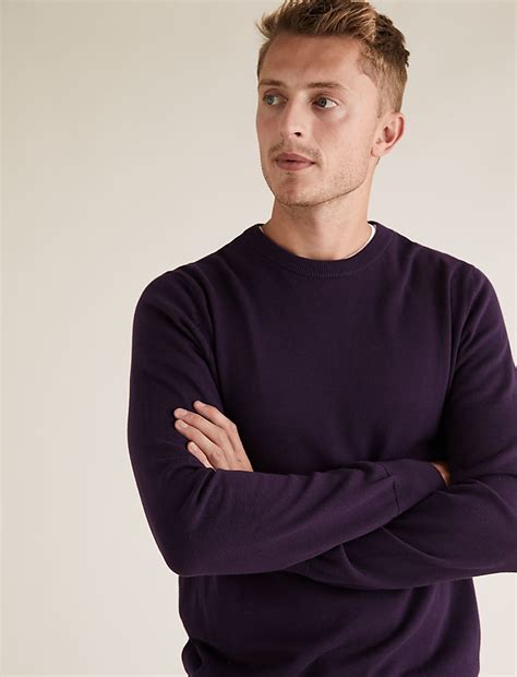 Buy Pure Cotton Crew Neck Jumper at Marks & Spencer
