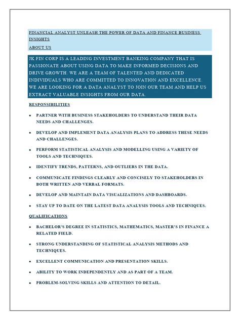 Data Analyst Job Description 的图像结果