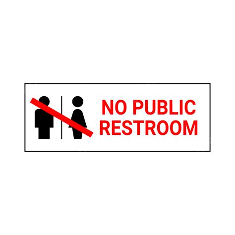 Restroom Sign White
