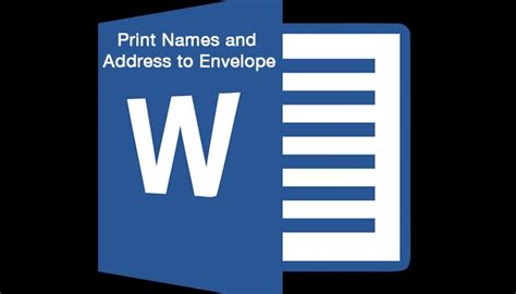 Image result for How to Print Address On Envelope Using Word