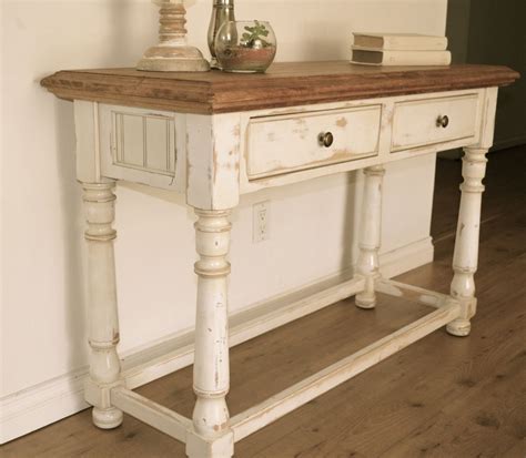 Small Whitewash Entry Table at Brianna Fornachon blog