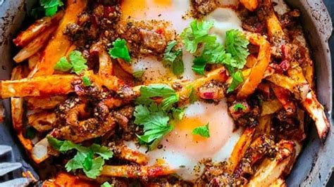 Celeriac Fries and Baked Eggs - Vegetarian - The Cutting Table
