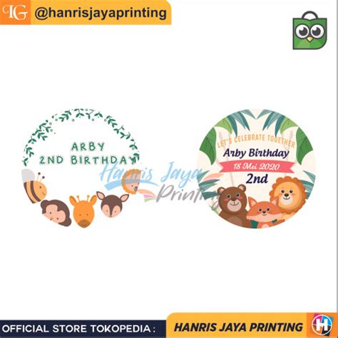 Jual Stiker Ulang Tahun/Ultah Bulat - SUB-1 - Kota Malang - Hanris Jaya ...