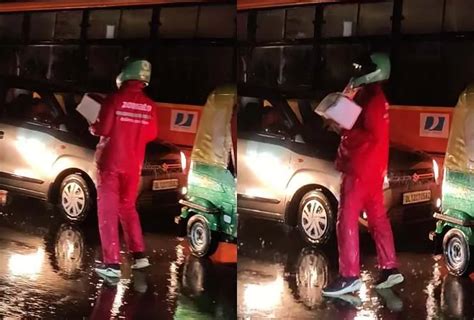 Zomato Agent Delivers Food To Man Stuck In Delhi Traffic Jam [Video]