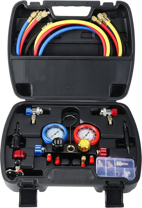BTSHUB 4 Way AC Manifold Gauge Set, for R134A R410A India | Ubuy