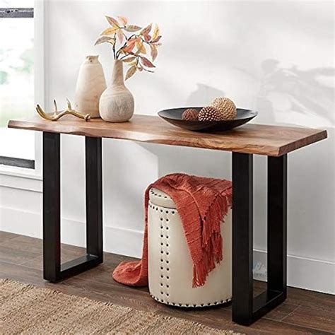 Craft Mshopr "Modern 3-Tier Entryway Table, Console Table with Iron ...