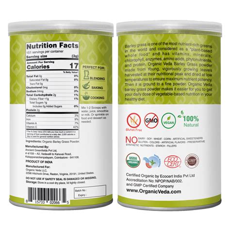 Buy Best Organic Barley (Hordeum Vulgare)(Grass) Powder In India