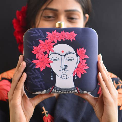 Artklim Flower Lady Printed Clutch Bag