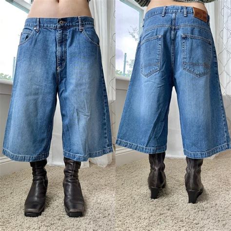 Womens Long Baggy Denim Shorts at Oliver Lake blog