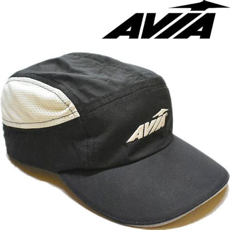1点物 アヴィアAVIA黒ロゴ刺繍7パネルキャップ帽子ブラック古着メンズレディースOKアメカジ90sストリート/スポーツMixメッシュ中古 ...