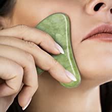 Laxit® Face Stone Jade Roller Massager with Gua Sha Tool, Ice Roller ...