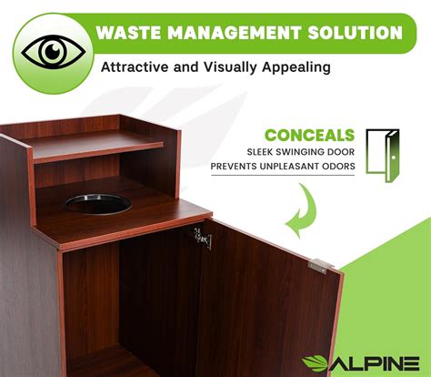 Alpine Restaurant Trash Bin Cabinet – Commercial Trash Can Garbage ...