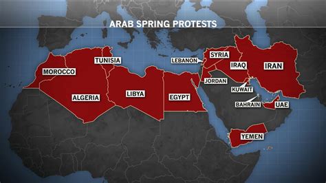 Map Of Arab Spring