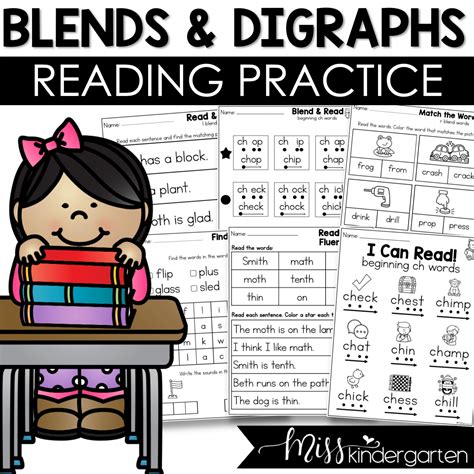 Short Vowel Blends and Digraphs Worksheets and Activities Kindergarten ...